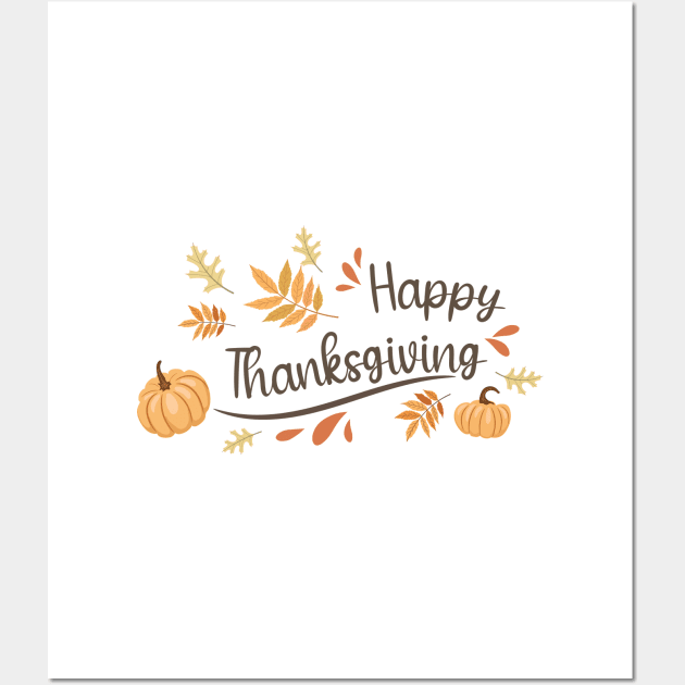 Happy Thanksgiving Wall Art by SWON Design